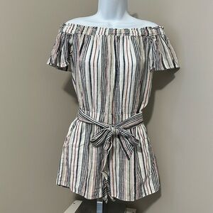 LOFT Beach Off the Shoulder Romper/ Swimsuit Cover